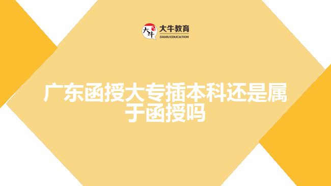 廣東函授大專插本科還是屬于函授嗎