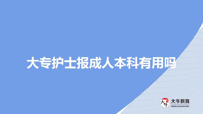 大專護士報成人本科有用嗎