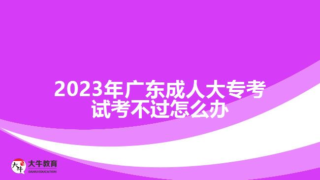 廣東成人大?？荚嚳疾贿^怎么辦