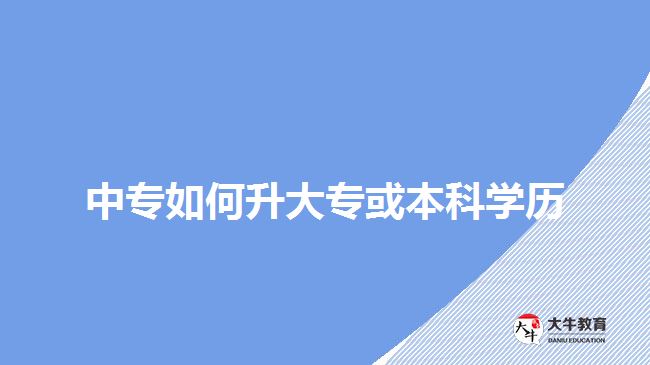 中專如何升大?；虮究茖W(xué)歷