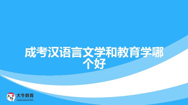 成考漢語(yǔ)言文學(xué)和教育學(xué)哪個(gè)好