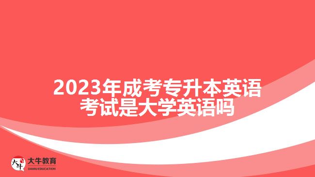 成考專升本英語考試是大學英語嗎