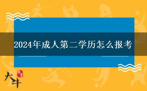 2024年成人第二學(xué)歷怎么報考
