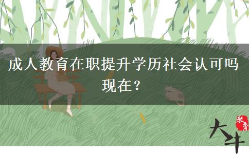 成人教育在職提升學(xué)歷社會認可嗎現(xiàn)在？