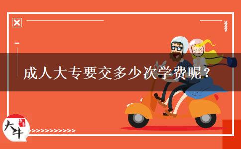 成人大專要交多少次學(xué)費(fèi)呢？