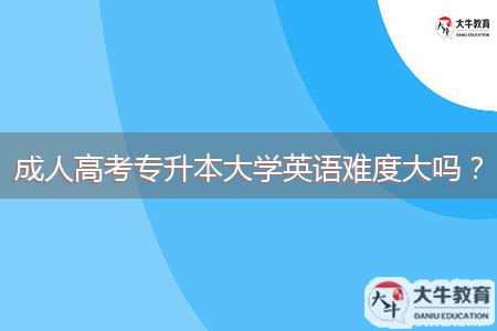 成人高考專升本大學(xué)英語(yǔ)難度大嗎?