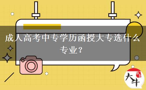成人高考中專學(xué)歷函授大專選什么專業(yè)？