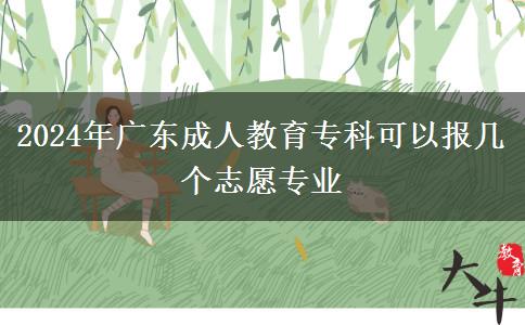 2024年廣東成人教育專科可以報(bào)幾個(gè)志愿專業(yè)