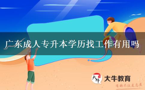 廣東成人專升本學歷找工作有用嗎