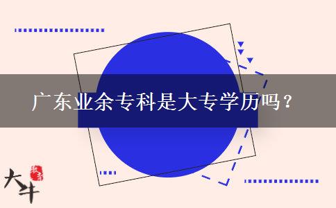 廣東業(yè)余?？剖谴髮W(xué)歷嗎？