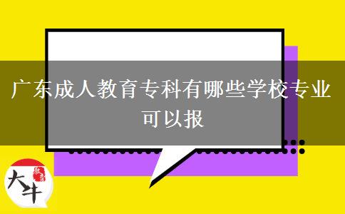廣東成人教育?？朴心男W(xué)校專業(yè)可以報