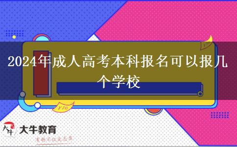 2024年成人高考本科報名可以報幾個學(xué)校