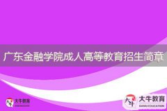 2024年廣東金融學(xué)院成人高等教育招生簡章