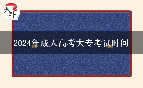 2024年成人高考大?？荚嚂r間