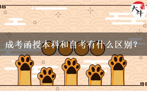 成考函授本科和自考有什么區(qū)別？