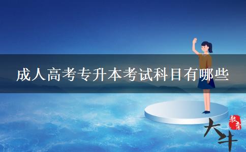 成人高考專(zhuān)升本考試科目有哪些