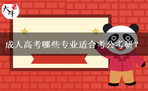 成人高考哪些專業(yè)適合考公考研？