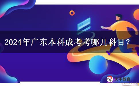 2024年廣東本科成考考哪幾科目？