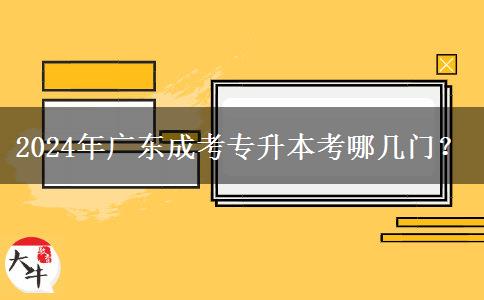 2024年廣東成考專升本考哪幾門？