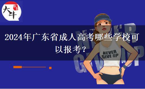 2024年廣東省成人高考哪些學(xué)?？梢詧?bào)考？