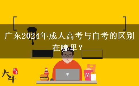 廣東2024年成人高考與自考的區(qū)別在哪里？