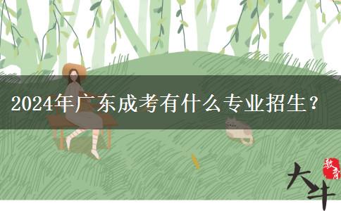 2024年廣東成考有什么專業(yè)招生？