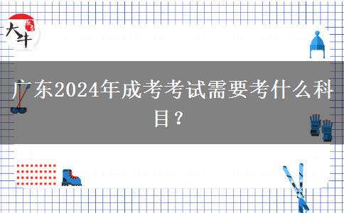 廣東2024年成考考試需要考什么科目？