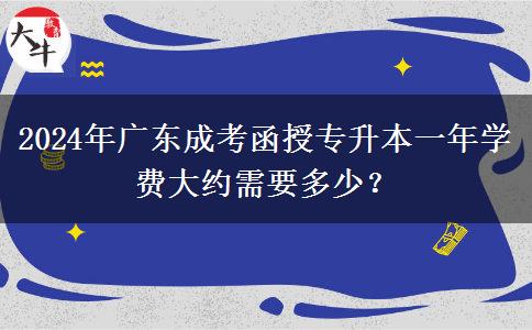 2024年廣東成考函授專升本一年學(xué)費(fèi)大約需要多少？