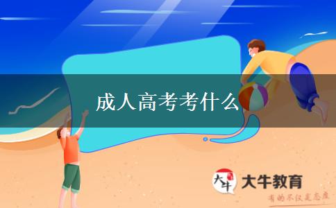 成人高考考什么 成人高考考什么