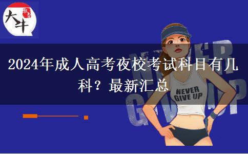 2024年成人高考夜?？荚嚳颇坑袔卓?？最新匯總