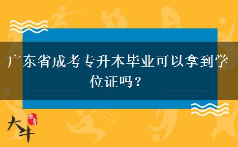 廣東省成考專升本畢業(yè)可以拿到學(xué)位證嗎？
