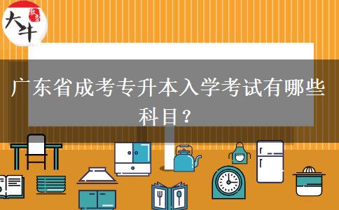 廣東省成考專升本入學(xué)考試有哪些科目？