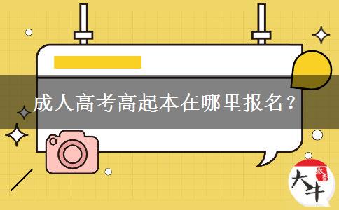 成人高考高起本在哪里報名？