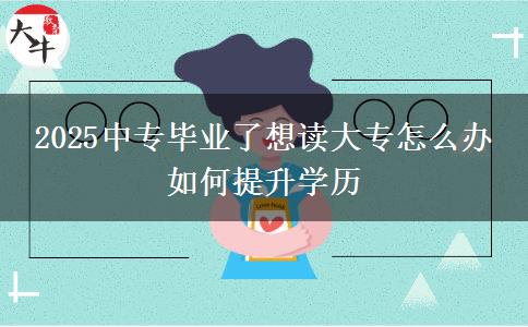 2025中專畢業(yè)了想讀大專怎么辦 如何提升學(xué)歷
