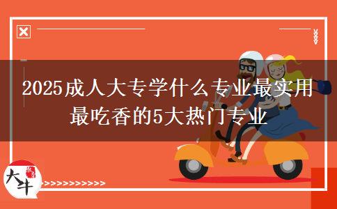 2025成人大專學(xué)什么專業(yè)最實(shí)用 最吃香的5大熱門專業(yè) 2025成人大專學(xué)什么專業(yè)最實(shí)用 最吃香的5大熱門專業(yè)
