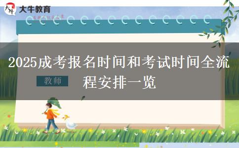 2025成考報(bào)名時(shí)間和考試時(shí)間全流程安排一覽
