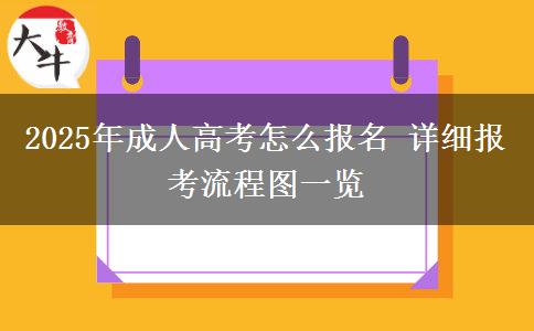2025年成人高考怎么報(bào)名 詳細(xì)報(bào)考流程圖一覽