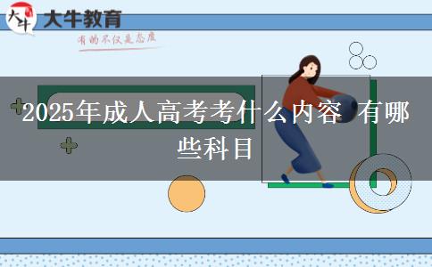 2025年成人高考考什么內(nèi)容 有哪些科目
