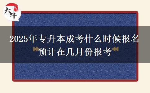 2025年專升本成考什么時候報名 預(yù)計在幾月份報考