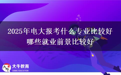 2025年電大報(bào)考什么專(zhuān)業(yè)比較好 哪些就業(yè)前景比較好