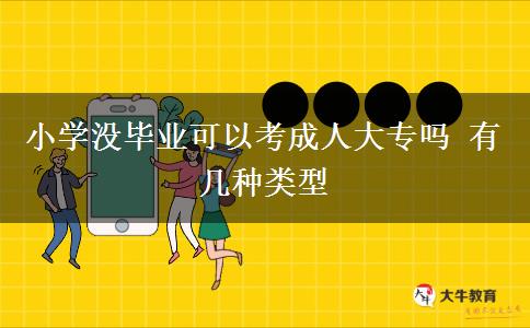 小學沒畢業(yè)可以考成人大專嗎 有幾種類型