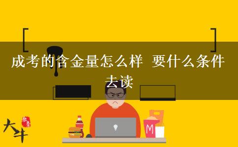 成考的含金量怎么樣 要什么條件去讀