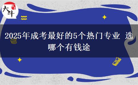 2025年成考最好的5個(gè)熱門專業(yè) 選哪個(gè)有錢途
