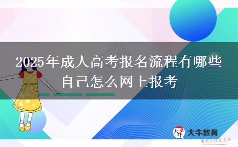 2025年成人高考報名流程有哪些 自己怎么網上報考