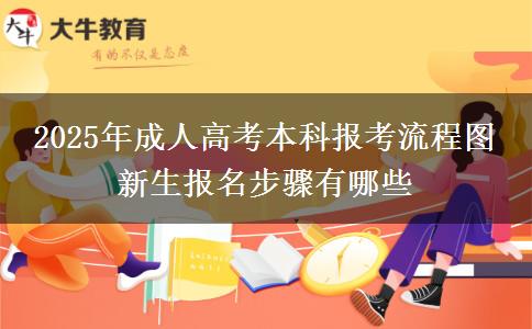 2025年成人高考本科報考流程圖 新生報名步驟有哪些