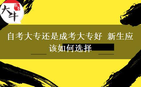 自考大專還是成考大專好 新生應(yīng)該如何選擇