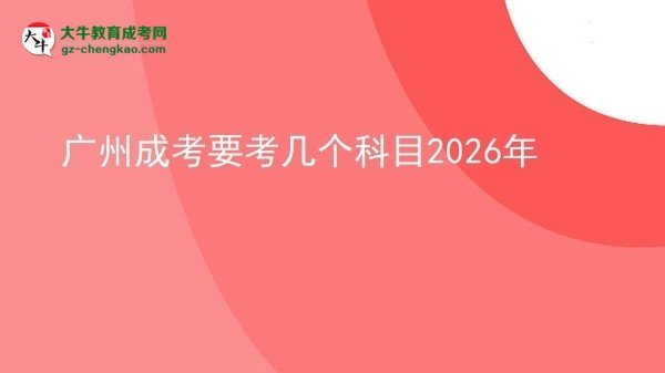 廣州成考要考幾個(gè)科目2026年圖片